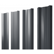 Штакетник М-образный А с прямым резом 0,45 Drap TwinColor RAL 7024 мокрый асфальт