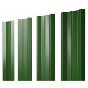 Штакетник М-образный А с прямым резом 0,45 PE RAL 6002 лиственно-зеленый