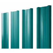 Штакетник М-образный А с прямым резом 0,45 PE RAL 5021 водная синь
