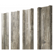 Штакетник М-образный А с прямым резом 0,45 Print Elite Nordic Wood TwinColor