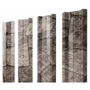 Штакетник М-образный А с прямым резом 0,45 Print Elite King Stone TwinColor