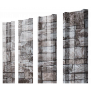 Штакетник М-образный А с прямым резом 0,45 Print Elite Fine Stone TwinColor