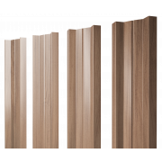 Штакетник М-образный А с прямым резом 0,45 Print Elite Honey Wood TwinColor