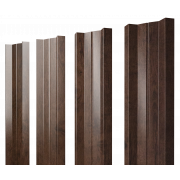 Штакетник М-образный А с прямым резом 0,45 Print Premium Antique Wood TwinColor