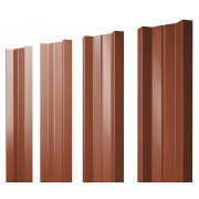 Штакетник М-образный А с прямым резом 0,5 Satin Matt RAL 8004 терракота