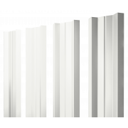 Штакетник М-образный А с прямым резом 0,5 Satin RAL 9003 сигнальный белый