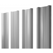 Штакетник М-образный А с прямым резом 0,5 Satin RAL 7004 сигнальный серый
