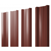 Штакетник М-образный А с прямым резом 0,5 Satin RAL 3009 оксидно-красный