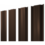Штакетник М-образный В с прямым резом 0,5 Atlas X RAL 8017 шоколад