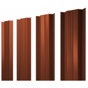 Штакетник М-образный В с прямым резом 0,45 PE RAL 8004 терракота