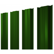 Штакетник М-образный В с прямым резом 0,45 PE RAL 6002 лиственно-зеленый