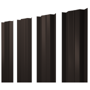Штакетник М-образный В с прямым резом 0,45 PE RR 32 темно-коричневый