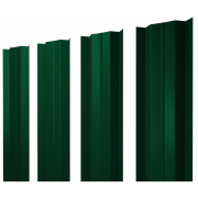 Штакетник М-образный В с прямым резом 0,5 Satin RAL 6005 зеленый мох