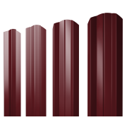 Штакетник М-образный А фигурный 0,45 Drap TX RAL 3005 красное вино
