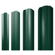 Штакетник М-образный А фигурный 0,45 Drap TX RAL 6005 зеленый мох