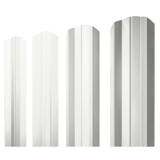 Штакетник М-образный А фигурный 0,4 PE RAL 9003 сигнальный белый