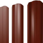 Штакетник М-образный А фигурный 0,45 PE RAL 3005 красное вино