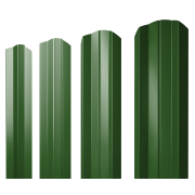 Штакетник М-образный А фигурный 0,45 PE RAL 6002 лиственно-зеленый