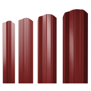 Штакетник М-образный А фигурный 0,45 PE RAL 3011 коричнево-красный