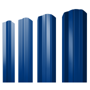 Штакетник М-образный А фигурный 0,45 PE RAL 5002 ультрамариново-синий