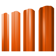 Штакетник М-образный А фигурный 0,45 PE RAL 2004 оранжевый