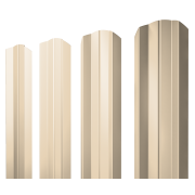 Штакетник М-образный А фигурный 0,45 PE RAL 1015 светлая слоновая кость