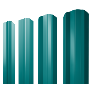 Штакетник М-образный А фигурный 0,45 PE RAL 5021 водная синь