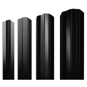 Штакетник М-образный А фигурный 0,45 PE-Double RAL 9005 черный