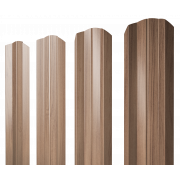 Штакетник М-образный А фигурный 0,45 Print Elite Honey Wood TwinColor