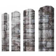 Штакетник М-образный А фигурный 0,45 Print Elite Fine Stone TwinColor
