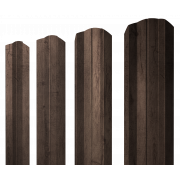 Штакетник М-образный А фигурный 0,45 Print Premium Almond Wood Fresh