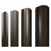 Штакетник М-образный А фигурный 0,5 PurPro RR 32 темно-коричневый