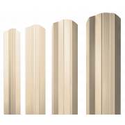 Штакетник М-образный А фигурный 0,5 Satin RAL 1015 светлая слоновая кость
