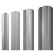 Штакетник М-образный А фигурный 0,5 Satin RAL 7004 сигнальный серый