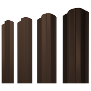 Штакетник М-образный В фигурный 0,45 Drap TX RAL 8017 шоколад
