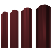 Штакетник М-образный В фигурный 0,45 Drap TX RAL 3005 красное вино