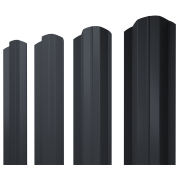 Штакетник М-образный В фигурный 0,4 PE RAL 7024 мокрый асфальт