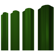 Штакетник М-образный В фигурный 0,45 PE RAL 6002 лиственно-зеленый