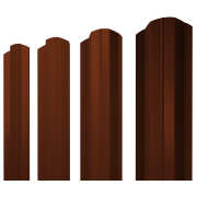 Штакетник М-образный В фигурный 0,45 PE RAL 3009 оксидно-красный