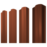 Штакетник М-образный В фигурный 0,45 PE RAL 8004 терракота