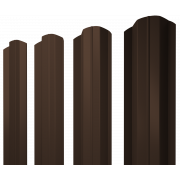 Штакетник М-образный B фигурный 0,45 PE-Double RAL 8017 шоколад