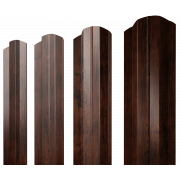 Штакетник М-образный B фигурный 0,45 Print Elite Cherry Wood TwinColor