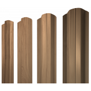 Штакетник М-образный B фигурный 0,45 Print Elite Honey Wood TwinColor