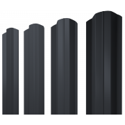 Штакетник М-образный B фигурный 0,5 PurPro RAL 7024 мокрый асфальт