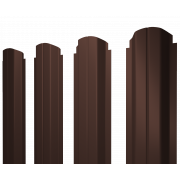 Штакетник П-образный А фигурный 0,45 Drap TwinColor RAL 8017 шоколад