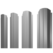 Штакетник П-образный А фигурный 0,45 Drap TX RAL 7004 сигнальный серый