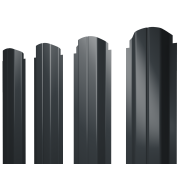 Штакетник П-образный А фигурный 0,45 Drap TX RAL 7016 антрацитово-серый