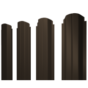 Штакетник П-образный A фигурный 0,5 Drap TX RR 32 темно-коричневый