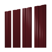 Штакетник П-образный А фигурный 0,4 PE RAL 3005 красное вино