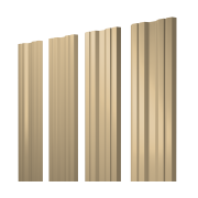 Штакетник П-образный А фигурный 0,4 PE RAL 1014 слоновая кость